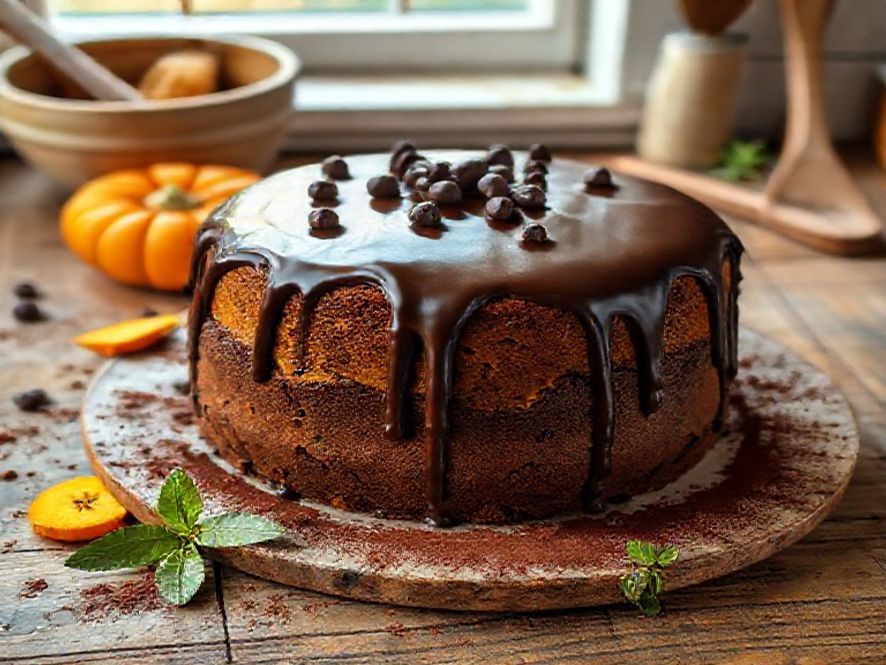 Bolo de Abóbora com Chocolate Meio Amargo dos Sonhos