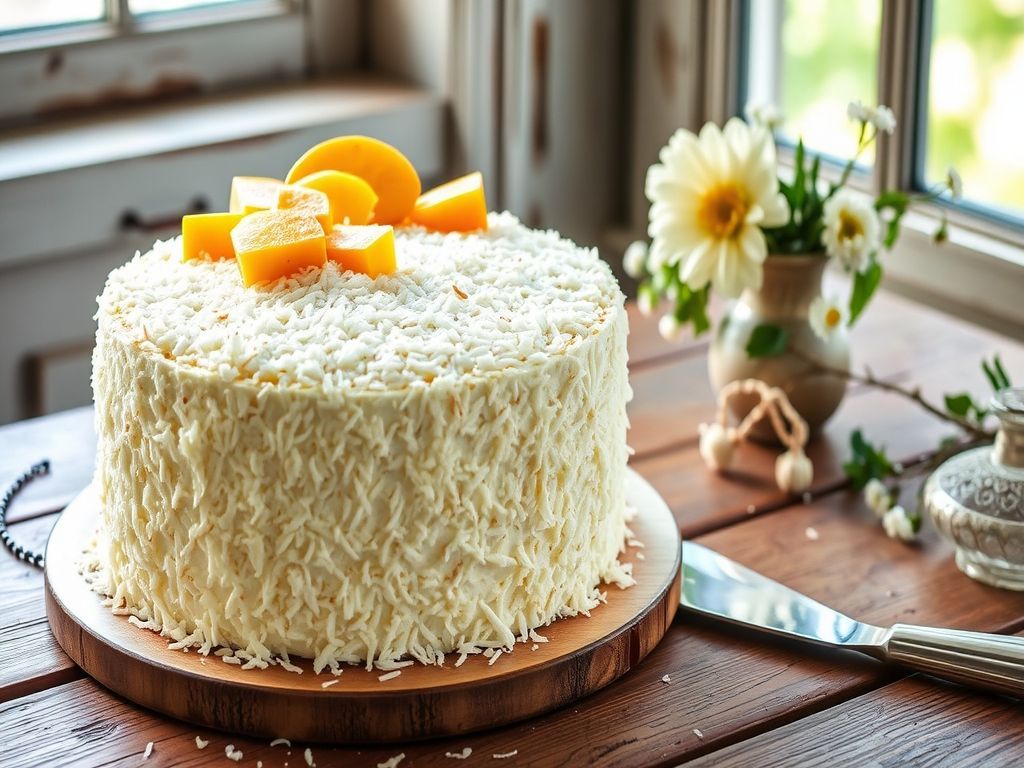 Bolo de Coco Low Carb Delícia Tropical