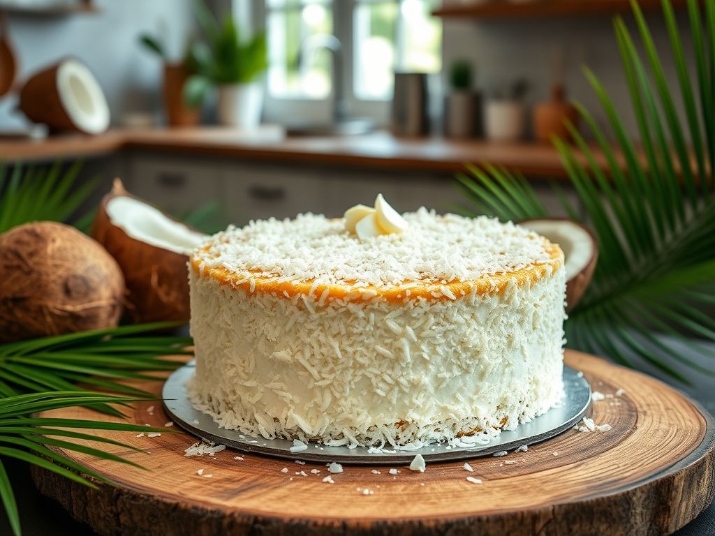 Bolo de Coco Low Carb Delícia Tropical