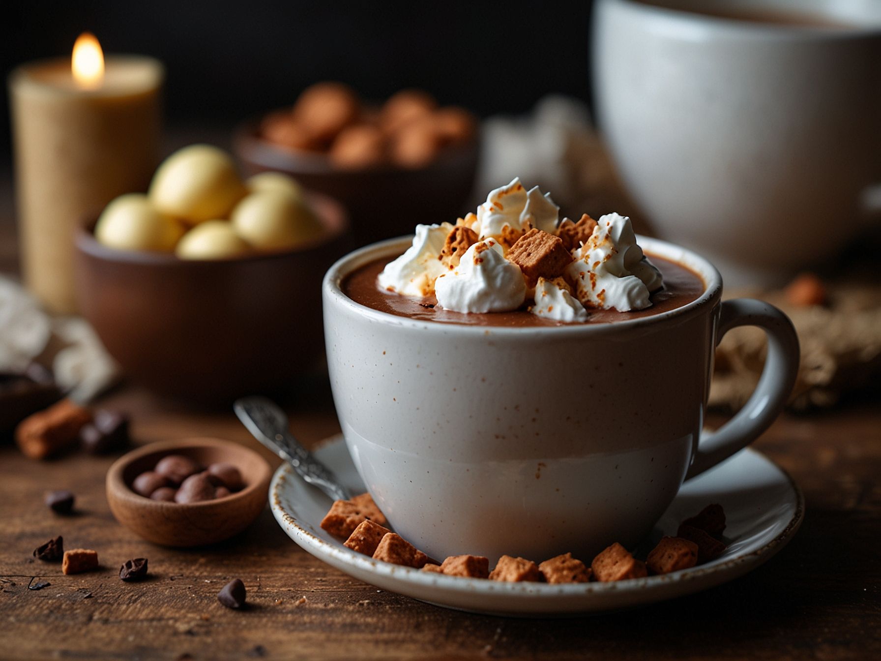 Chocolate quente cremoso com especiarias e sem lactose