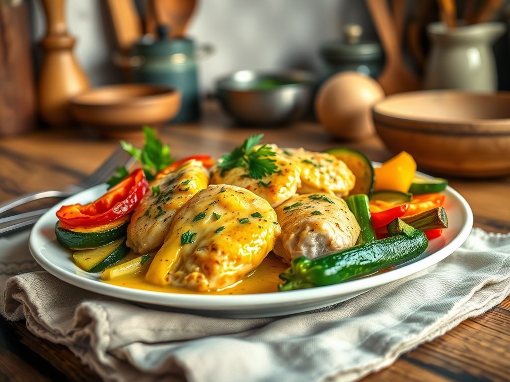 Frango ao molho de mostarda low carb
