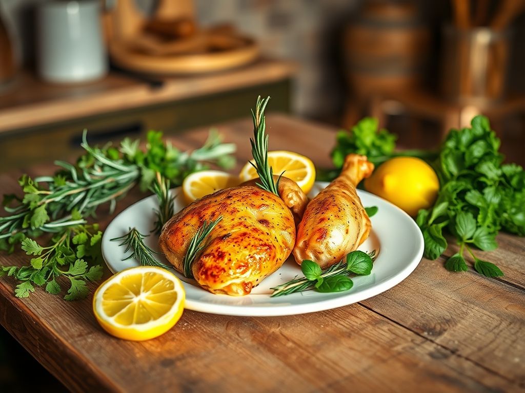 Frango low carb com Ervas e Limão