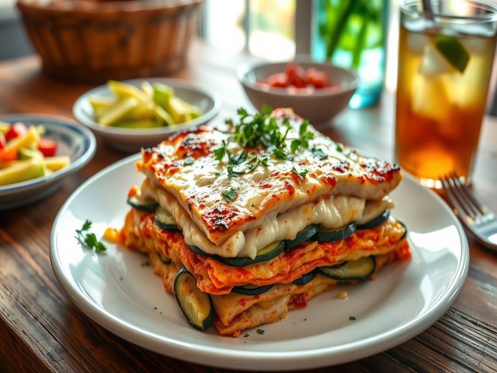 Lasanha de Frango Low Carb à Brasileira