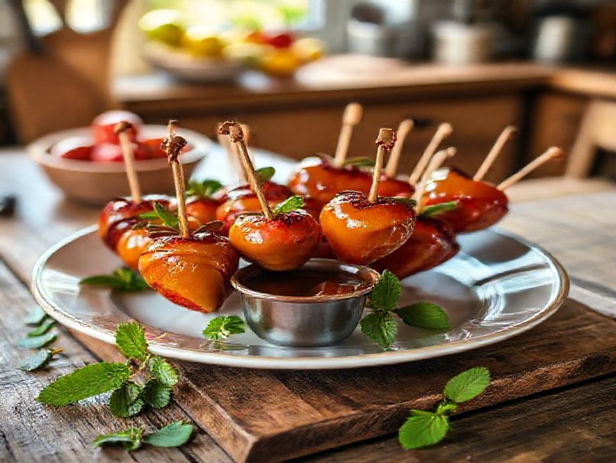 Morango Caramelizado no Palito