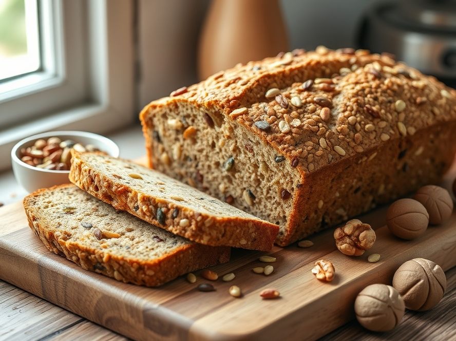 Pão de Linhaça com Sementes e Nozes Low Carb