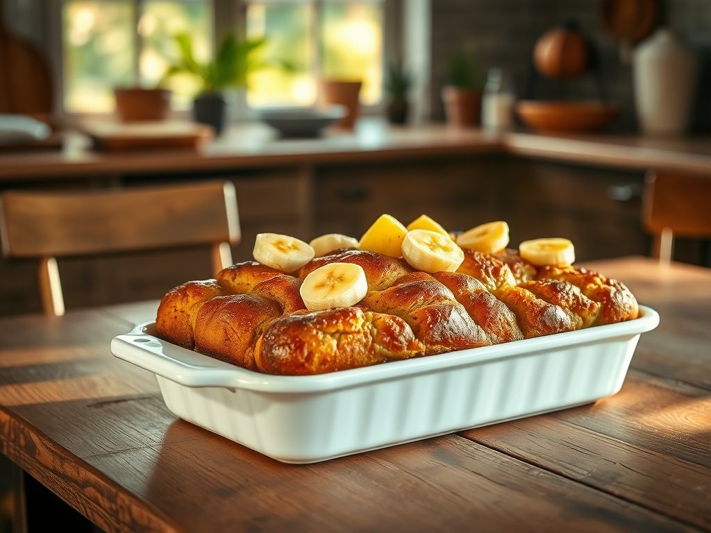 Pudim de Pão Tropical Sem Glúten