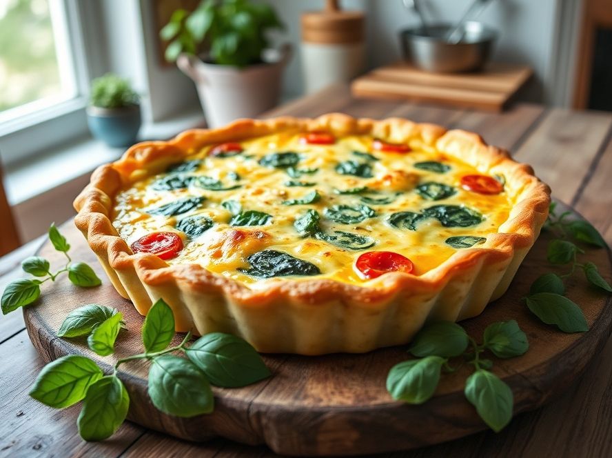 Quiche de Legumes com Queijo Low Carb Delícia Verde