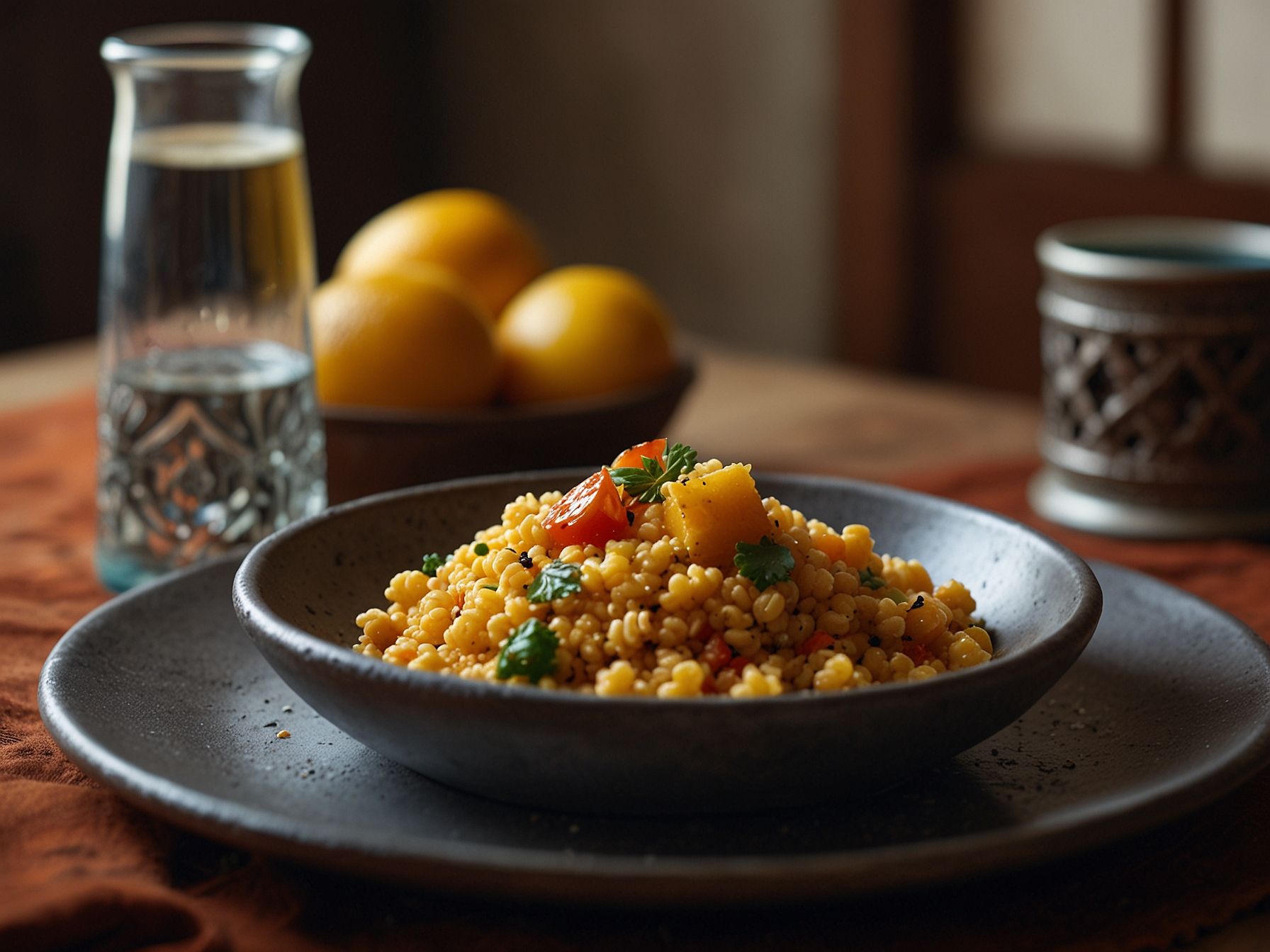 Receita de Cuscuz Marroquino com Legumes e Frango para Encontros Familiares