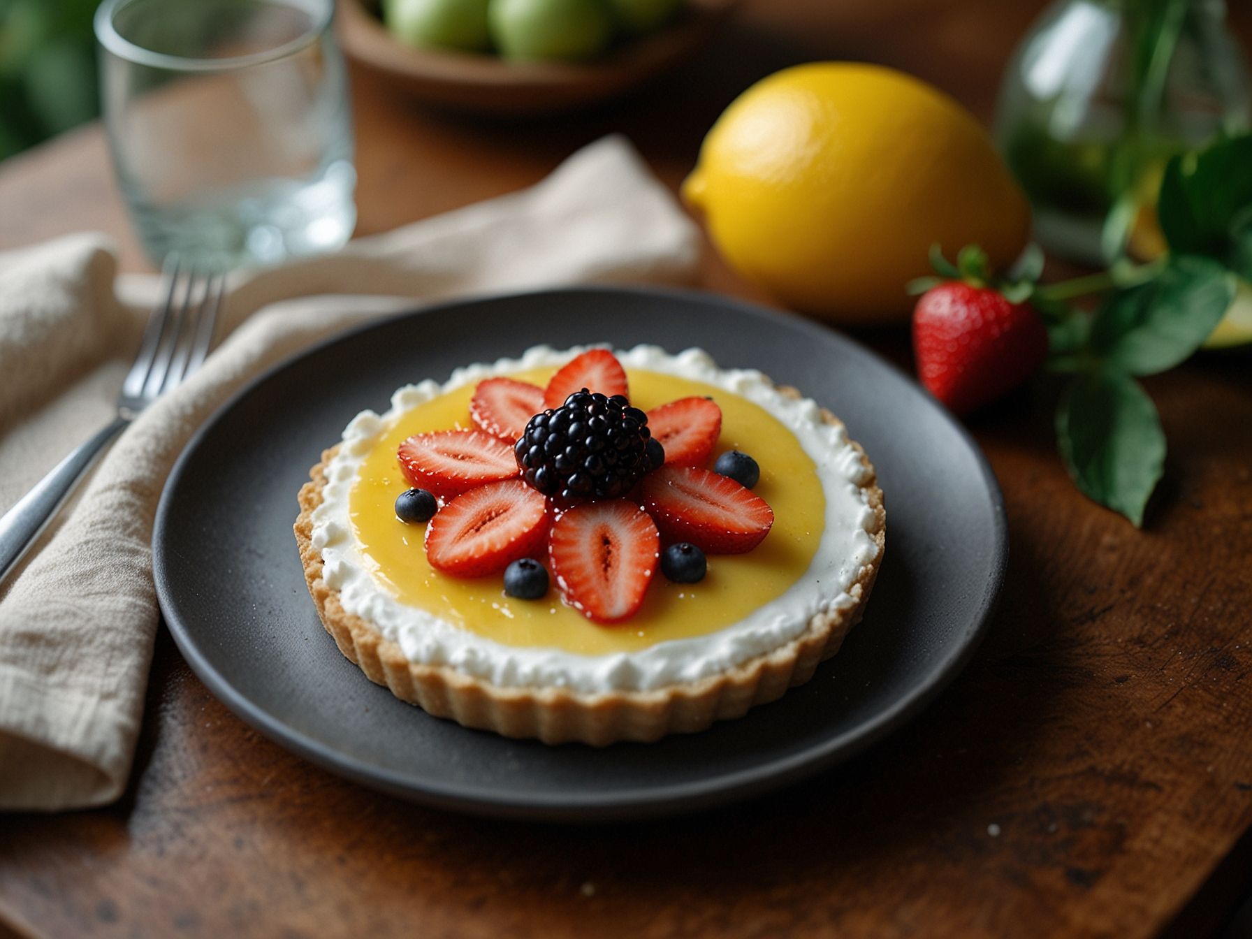 Receita de Sagu de Limão com Frutas Tropicais e Coco