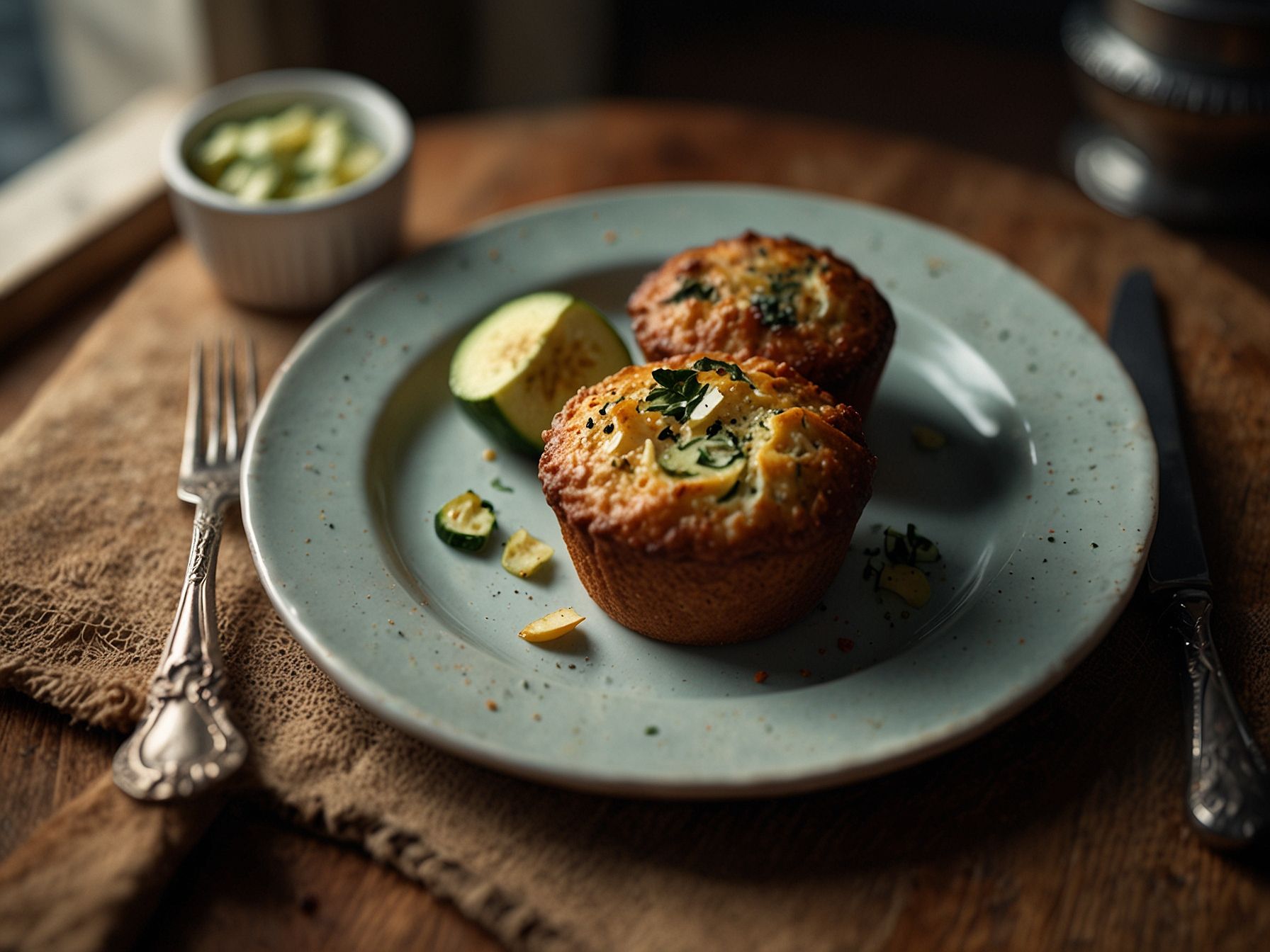 Receitas de almoço low carb: Muffin salgado de abobrinha