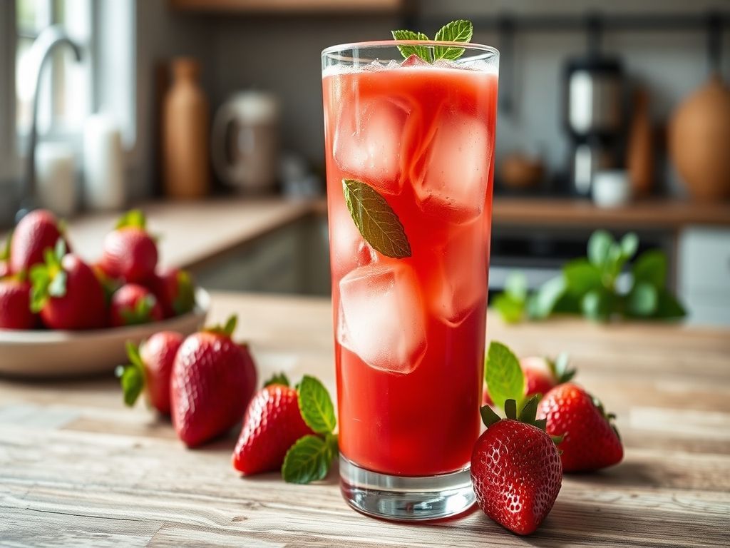Suco de Morango Low Carb Refrescante