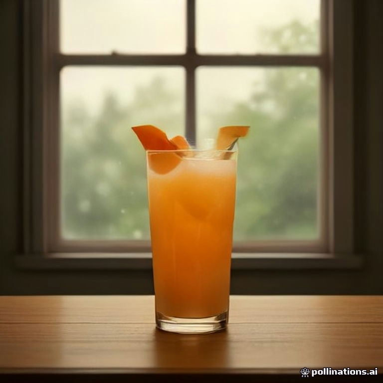 Suco de pêssego caseiro denso e aveludado