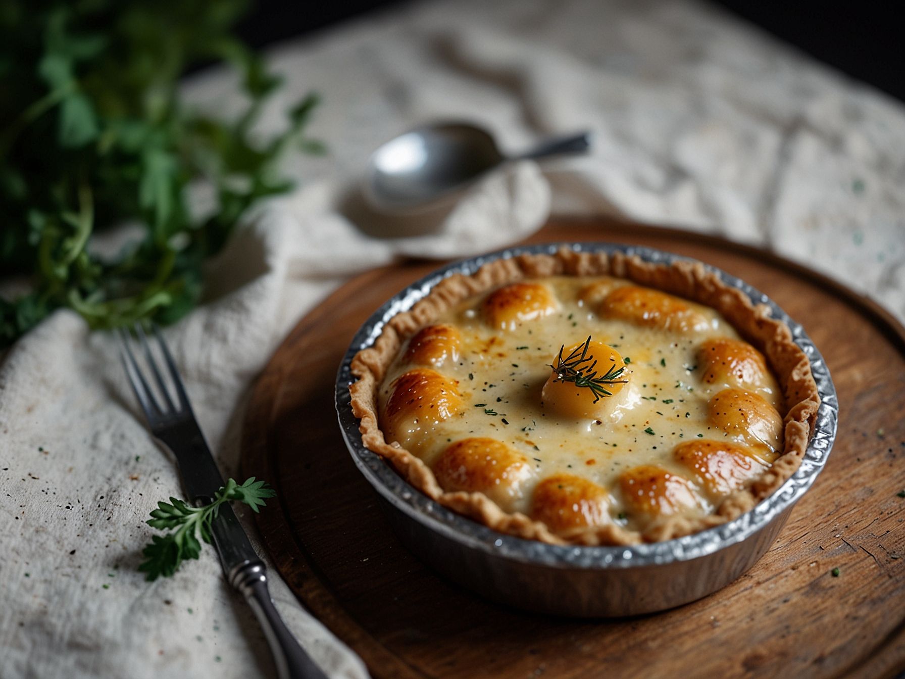 Torta de Frango Low Carb com Queijo e Ervas Aromáticas