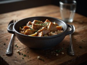 Strogonoff de Frango Cremoso com Champignon e Arroz