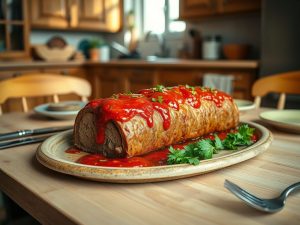 Rocambole de Carne Moída à Moda Brasileira