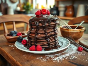 Panquecas de Chocolate Low Carb Deliciosas