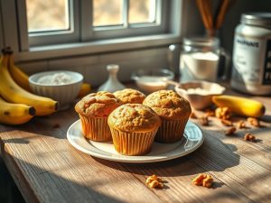 Muffin Proteico de Banana Low Carb