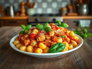 Nhoque Low Carb com Ragu de Frango Delicioso