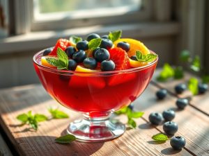 Gelatina de Morango com Frutas: Sobremesa Low-Carb Refrescante