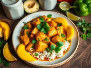 Frango ao Curry Low Carb Tropical