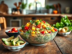 Salada de Quinoa Low Carb Tropical