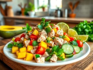 Salada de Atum Low Carb Tropical