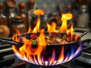 O que acontece se você cozinhar com fogo alto demais?