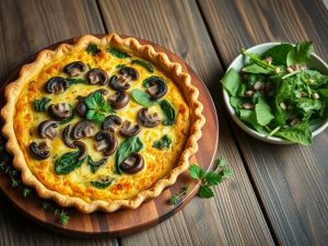 Quiche de Cogumelos Low Carb Deliciosa