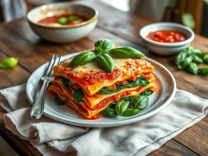 Lasanha de Couve-flor Low Carb com Molho de Tomate e Espinafre