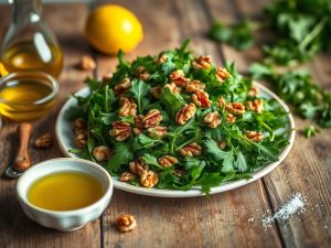 Salada de Rúcula com Nozes Low Carb