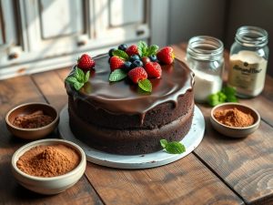 Bolo de Chocolate Low Carb Delícia Vegana