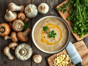 Sopa de Cogumelos Low Carb com Toque Brasileiro