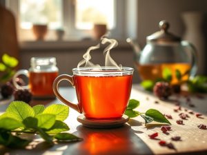 Chá Energizante de Folha de Amora