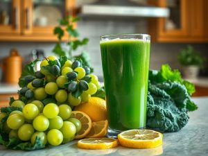 Suco Verde Refrescante com Uva e Couve