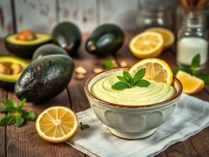 Creme de Abacate com Limão Low Carb