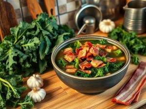 Sopa de Couve com Bacon Low Carb