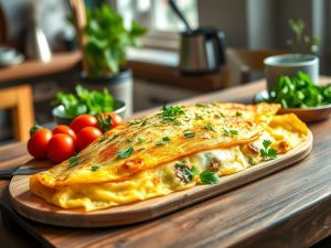 Omelete de Queijo com Ervas Low Carb