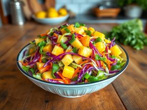 Salada de Repolho com Cenoura Low Carb Tropical