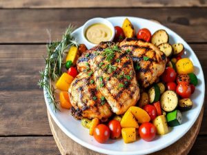 Frango Grelhado com Ervas Finas Low Carb