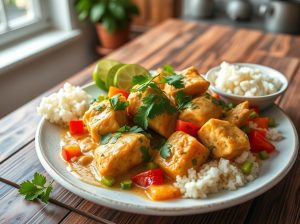 Frango ao Curry com Leite de Coco Low Carb Delícia Tropical