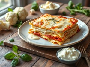 Lasanha de Couve-Flor com Molho Branco Low Carb