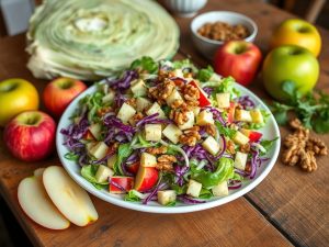 Salada de Repolho com Cenoura e Maçã Low Carb