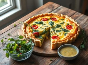 Quiche de Legumes com Queijo e Ervas Low Carb