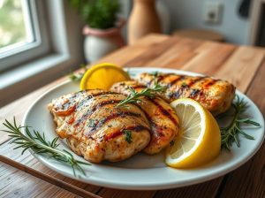 Frango Grelhado com Ervas Finas e Limão Low Carb
