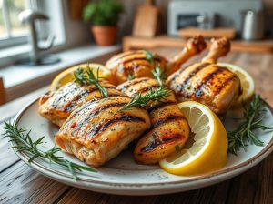 Frango Grelhado com Ervas Finas, Limão e Especiarias Low Carb