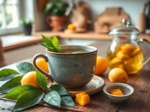 Chá Folha de Manga Orgânico do Campo de Ervas