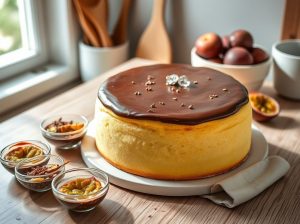 Bolo de Maracujá com Mousse de Chocolate dos Sonhos