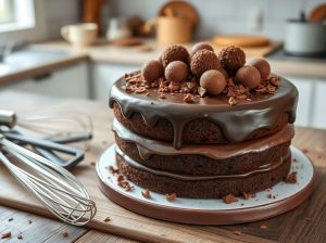 Bolo de Chocolate com Recheio de Brigadeiro Tradicional