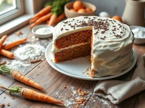 Bolo de Cenoura com Cobertura de Brigadeiro Branco