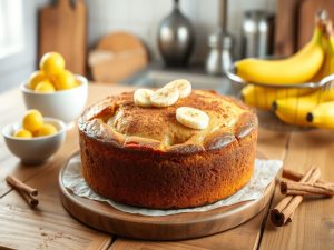 Bolo de Banana Low Carb com Canela Delícia